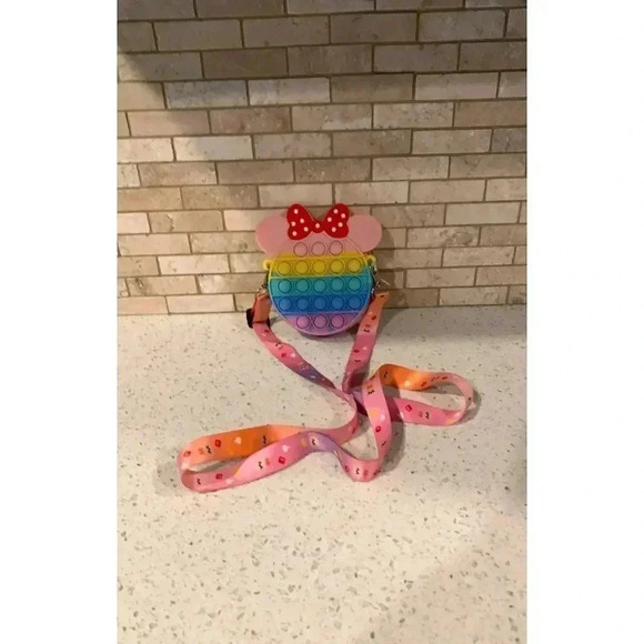 Minnie Mouse Cartoon Zipper Pop It Purse Bag BO - Picture 1 of 4